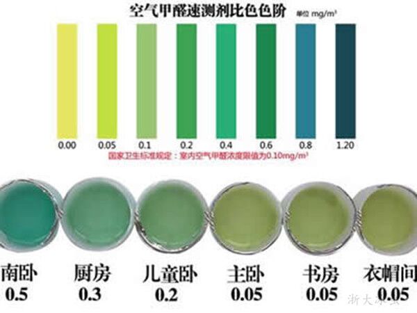 甲醛污染检测比色色阶